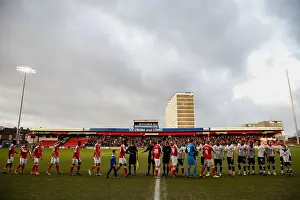 Crewe V Bristol City Prints: Bristol City and Crewe Alexandra Players Shake Hands After Match, Sky Bet League 1, 2014