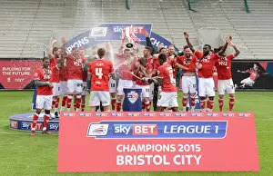 Bristol City V Walsall Prints: Bristol City Crowned Champions: Lifting the Sky Bet League One Trophy at Ashton Gate