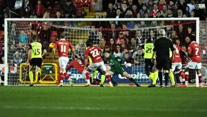 Images Dated 1st November 2014: Bristol City Defender Mark Little Saves Goal-Line Header vs Oldham Athletic, Sky Bet League One