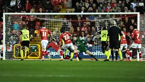 Bristol City Defender Mark Little Saves Goal-Line Header vs Oldham Athletic, Sky Bet League One, 2014