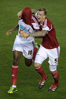 Bristol City Derby: Jay Emmanuel-Thomas and Aden Flint Celebrate Goal with