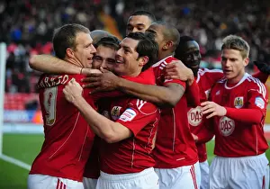 Bristol City V Sheffield Utd Prints: Bristol City: Double Strike Celebration - Brett Pitman and Jamie McAllister vs