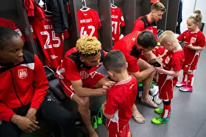 Bristol City Dressing Room Invasion: Sky Bet Championship - Mascots Surprise Players
