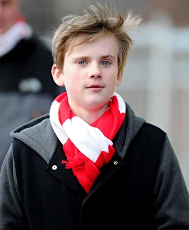 Bristol City Fan in Scarf at Ashton Gate Stadium, 2015 (Bristol City vs. Fleetwood Town)