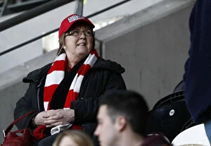 Images Dated 19th April 2013: Bristol City Fans in Action at the 2013 Championship Match against Hull City