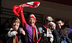 Images Dated 7th March 2015: Bristol City Fans in Action at Broadfield Stadium during Sky Bet League One Match (07/03/2015)