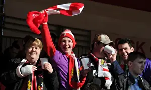 Framed Print : Bristol City Fans in Action at Broadfield Stadium during Sky Bet League One Match (07 / 03 / 2015)