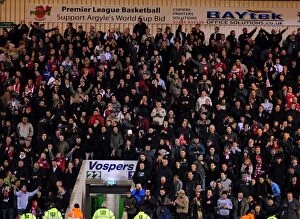 Images Dated 16th March 2010: Bristol City Fans in Action: Championship Showdown against Plymouth Argyle (16-03-2010)