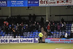 Bristol City Fans in Action at Gillingham's Priestfield Stadium, Johnstone's Paint Trophy Area Final (06/01/2015)
