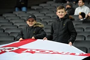 Images Dated 20th February 2016: Bristol City Fans in Action at Milton Keynes Dons Match, Sky Bet Championship (2016)