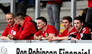 Framed Print : Bristol City Fans in Action at Pirelli Stadium during Sky Bet Championship Match