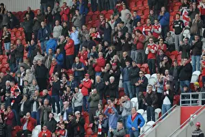 Bristol City Fans in Action at Rotherham United's New York Stadium, 2014