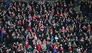 Images Dated 7th February 2015: Bristol City Fans in Action at Stadium MK during MK Dons vs. Bristol City Football Match