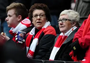 MK Dons V Bristol City Fans Prints: Bristol City Fans in Action at Stadium MK during Sky Bet League One Match