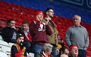 Bristol City Fans in Action at Wigan's DW Stadium