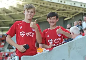 Framed Print : Bristol City Fans Approve New Lansdown Stand at Ashton Gate during Bristol City vs Wigan Athletic Match