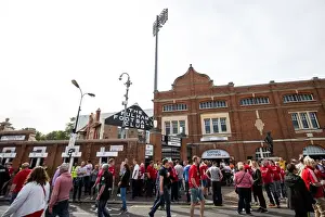 Fulham V Bristol City Prints: Bristol City Fans Arrive at Craven Cottage for Fulham Match