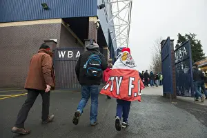 West Brom Prints: Bristol City Fans Arrive at The Hawthorns for FA Cup Third Round Match