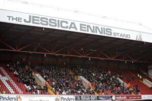 Images Dated 22nd February 2014: Bristol City Fans at Bramall Lane during Sheffield United vs. Bristol City Football Match, 2014