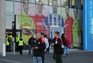 Brighton Prints: Bristol City Fans at Brighton's American Express Community Stadium during Sky Bet Championship Match