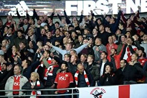 Images Dated 14th October 2016: Bristol City Fans at Cardiff City Stadium, 14/10/2016 - Sky Bet Championship Match