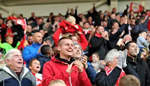 Bristol City Fans Celebrate 1-0 Lead Over Blackburn Rovers at Ashton Gate Stadium