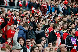 Bristol City Fans Celebrate 2-0 Lead with the Iconic Bristol Wave at Wembley Stadium, 2015