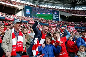 Bristol City Fans Celebrate Aden Flint's Goal in Johnstones Paint Trophy Final vs Walsall (2015)