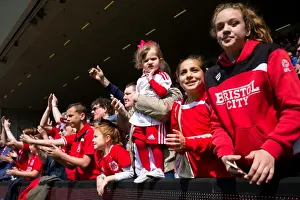 Bristol City V Birmingham City Prints: Bristol City Fans Celebrate Championship Season End: Applauding Players vs