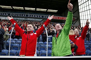 Images Dated 17th April 2017: Bristol City Fans Celebrate Championship Victory at Ewood Park