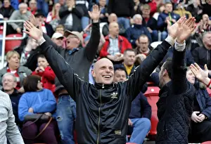Rotherham United V Bristol City Prints: Bristol City Fans Celebrate Goal in Rotherham United vs. Bristol City Match, March 2014