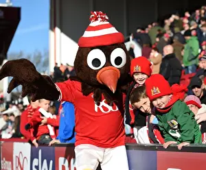 Bristol City V Hull City Prints: Bristol City Fans Celebrate with Scrumpy at Ashton Gate Stadium, 2015
