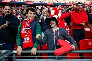 Bristol City V Walsall JPT Final - Fans Prints: Bristol City Fans Celebrate Second Goal in Johnstones Paint Trophy Final at Wembley Stadium