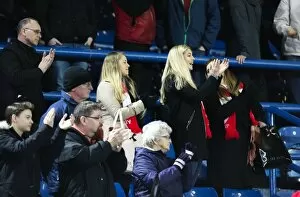 Images Dated 23rd January 2016: Bristol City Fans Celebrate Victory at Elland Road: Leeds United vs
