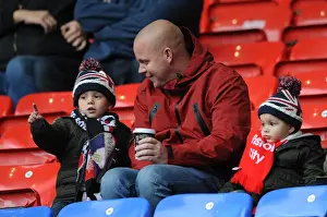 Bristol City Fans Cheer at Macron Stadium during Sky Bet Championship Match against Bolton Wanderers (November 7, 2015)
