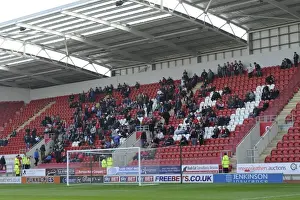 Framed Print : Bristol City Fans Cheer at Rotherham United's New York Stadium during Sky Bet League One Match, 2014 Framed Print : Bristol City Fans Cheer at Rotherham United's New York Stadium during Sky Bet League One Match, 2014