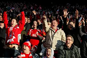 Bristol City Fans Cheer at Wembley Stadium during the Johnstones Paint Trophy Final against Walsall, 2015