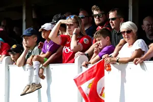 The Creek Prints: Bristol City Fans Cheering at Pre-season Friendly against Bristol Manor Farm