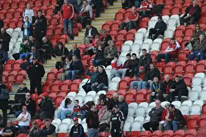 Framed Print : Bristol City Fans Cheering at Rotherham United's New York Stadium (Sky Bet League One) Framed Print : Bristol City Fans Cheering at Rotherham United's New York Stadium (Sky Bet League One)