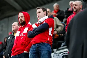 Bristol City Fans Cheering at St. James Park during Newcastle United Match, Sky Bet EFL Championship (25/02/2017)