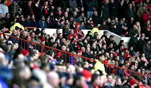 Framed Print : Bristol City Fans at The City Ground during Nottingham Forest vs. Bristol City Championship Match, 2016