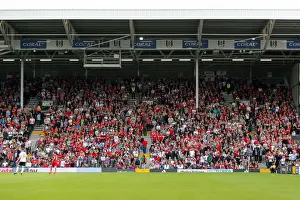 Fulham V Bristol City Prints: Bristol City Fans at Craven Cottage: Sky Bet EFL Championship Showdown (September 2016)