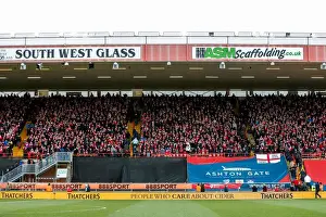 Framed Print : Bristol City Fans Donning Scarves in Anticipation at Ashton Gate Stadium, 2015 Framed Print : Bristol City Fans Donning Scarves in Anticipation at Ashton Gate Stadium, 2015
