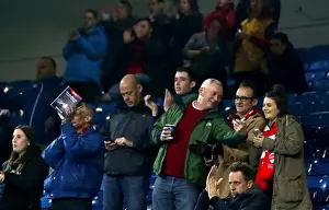 Leeds United V Bristol City Prints: Bristol City Fans at Elland Road: A Sea of Passion during Leeds United vs