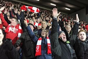 Images Dated 9th January 2016: Bristol City Fans Erupt: Agard Scores Thrilling Second Goal vs. West Brom in FA Cup Third Round