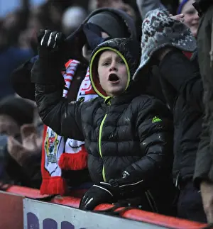 Bristol City V Yeovil Town Prints: Bristol City Fan's Euphoria: Matt Smith's Goal vs Yeovil Town, Ashton Gate, 2014