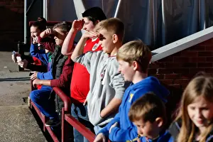 Bristol City Fans Euphoria at Oakwell Stadium during Barnsley vs. Bristol City Match, 2014