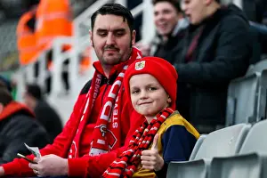 Newcastle United V Bristol City Prints: Bristol City Fans Euphoria at St. James Park: Sky Bet EFL Championship (25/02/2017)