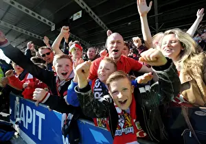 Bristol City Fans Excitement at Proact Stadium during Chesterfield vs. Bristol City Match, League One 2015
