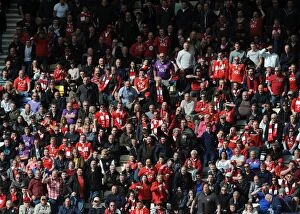 Images Dated 11th April 2015: Bristol City Fans in Full Force at Deepdale: Sky Bet League One Match vs